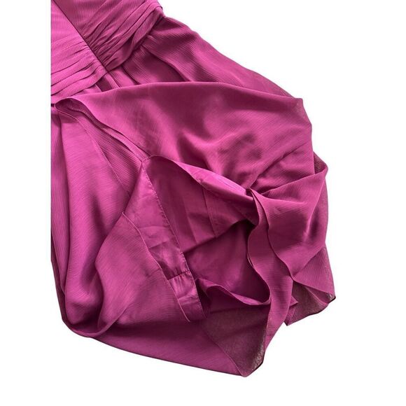 David’s Bridal Strapless Plum Dress Size 4 Bridesmaid Formal Back Zip - Picture 7 of 8